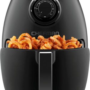 CHEFMAN Multifunctional Digital Air Fryer+ Rotisserie, Dehydrator, Convection Oven, 17 Touch Screen Presets Fry, Roast, Dehydrate, Bake, XL 10L Family Size, Auto Shutoff, Large Easy-View Window, Black